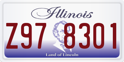 IL license plate Z978301