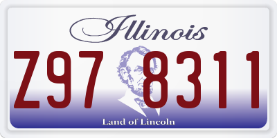 IL license plate Z978311
