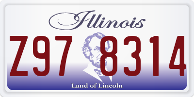IL license plate Z978314