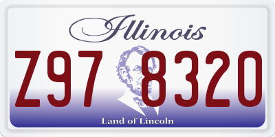 IL license plate Z978320