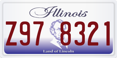 IL license plate Z978321