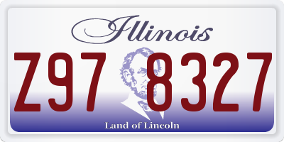 IL license plate Z978327