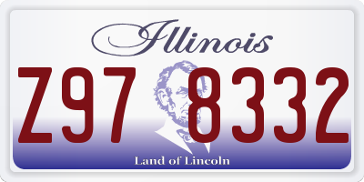 IL license plate Z978332