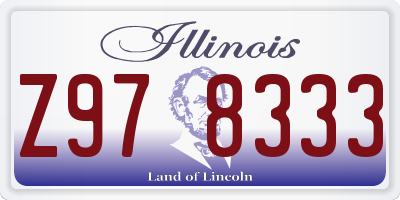 IL license plate Z978333