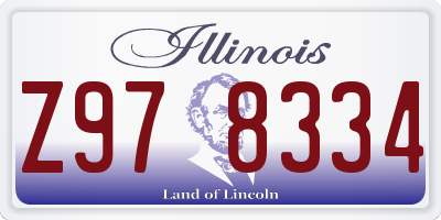 IL license plate Z978334