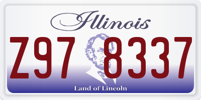 IL license plate Z978337