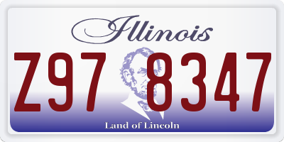 IL license plate Z978347