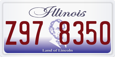 IL license plate Z978350