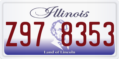 IL license plate Z978353