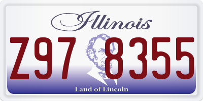IL license plate Z978355