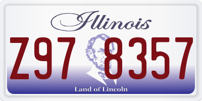 IL license plate Z978357