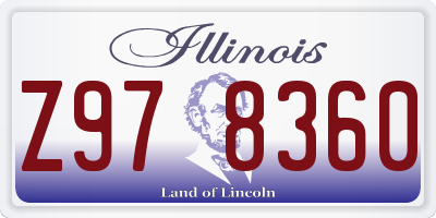 IL license plate Z978360