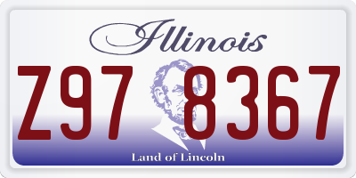IL license plate Z978367