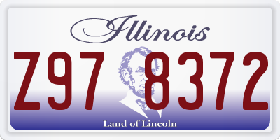 IL license plate Z978372