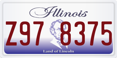 IL license plate Z978375