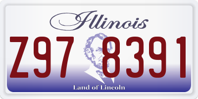 IL license plate Z978391
