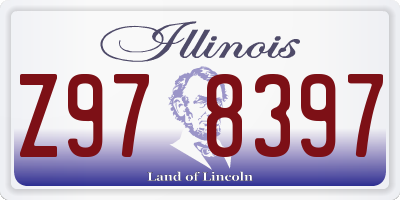 IL license plate Z978397