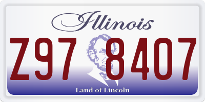 IL license plate Z978407