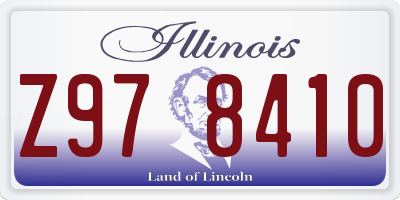 IL license plate Z978410