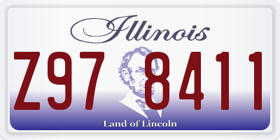 IL license plate Z978411