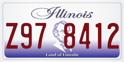 IL license plate Z978412