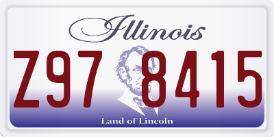 IL license plate Z978415