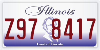 IL license plate Z978417