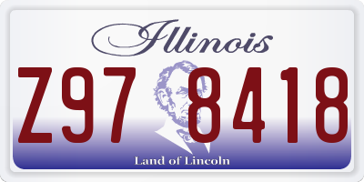 IL license plate Z978418