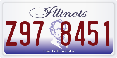 IL license plate Z978451