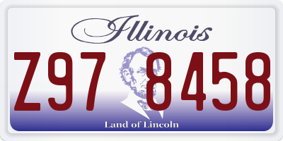 IL license plate Z978458