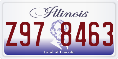 IL license plate Z978463