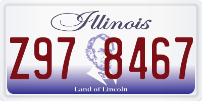 IL license plate Z978467