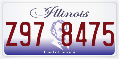 IL license plate Z978475