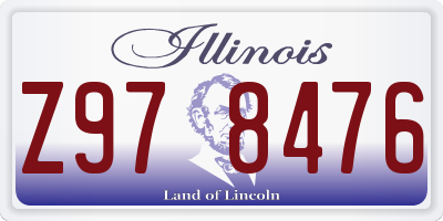 IL license plate Z978476