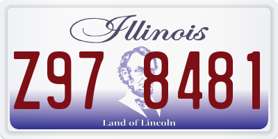 IL license plate Z978481