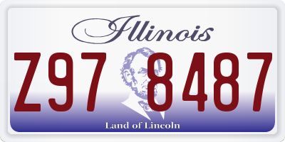 IL license plate Z978487