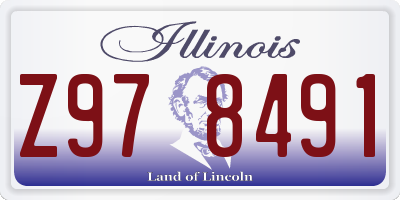 IL license plate Z978491