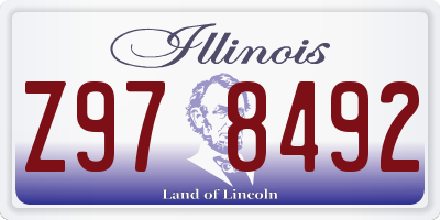 IL license plate Z978492