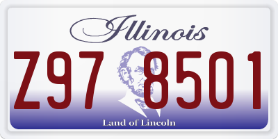 IL license plate Z978501