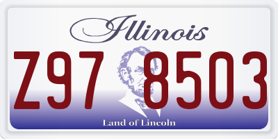 IL license plate Z978503
