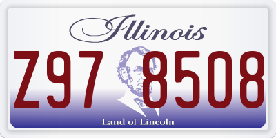 IL license plate Z978508