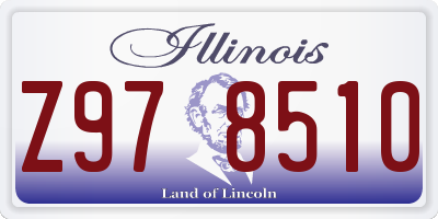 IL license plate Z978510