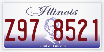 IL license plate Z978521