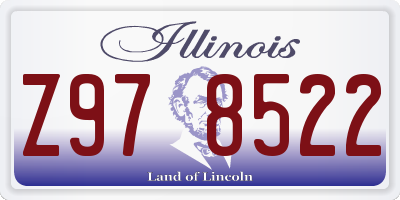 IL license plate Z978522