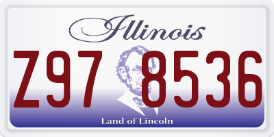 IL license plate Z978536