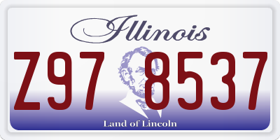 IL license plate Z978537