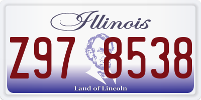 IL license plate Z978538