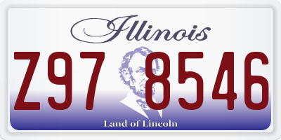 IL license plate Z978546