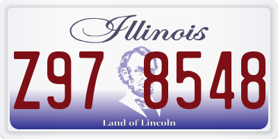 IL license plate Z978548
