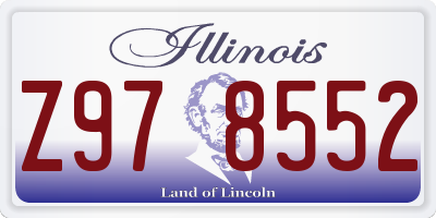 IL license plate Z978552